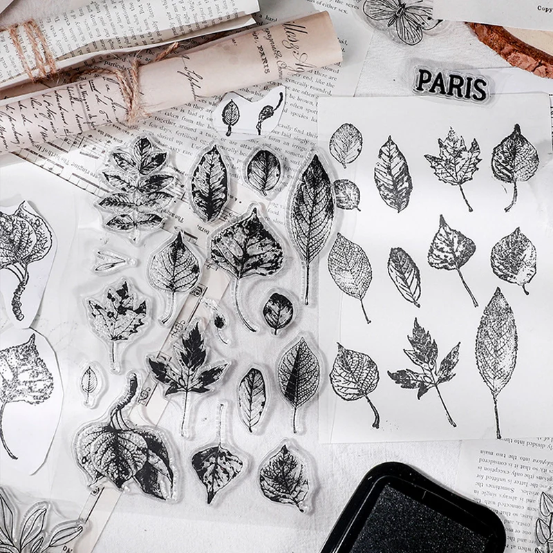 Vintage Number Butterfly Flower Plant Clear Stamp Diy Decoration Diary Journal Planner Craft Scrapbooking Silicone Rubber Stamps