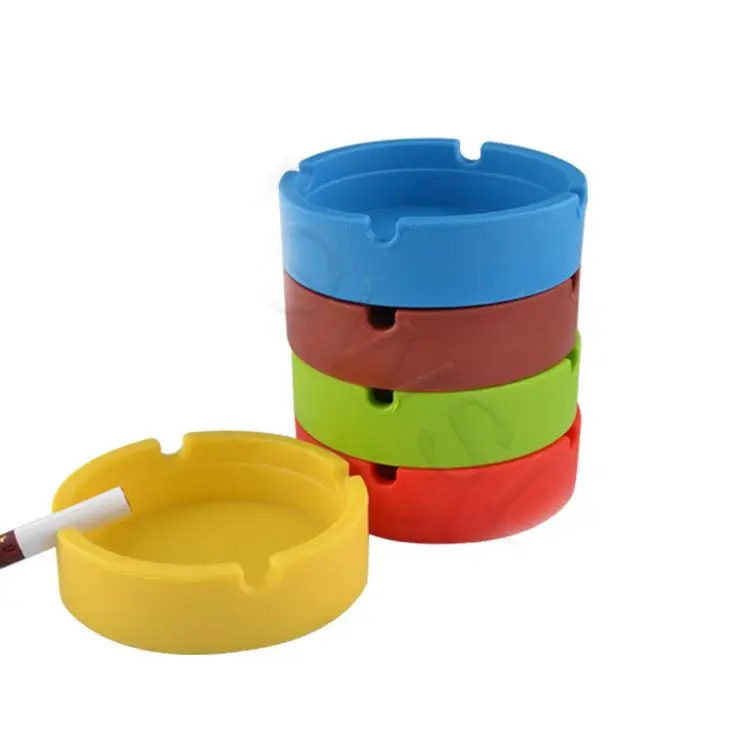 
Heat Resistant Cheap Portable Unbreakable Tabletop Silicone Rubber Ashtray 