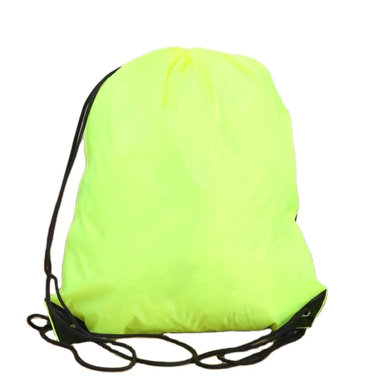 Promotional foldable reusable custom logo printed cheap foldable tote shopping drawstring polyester bag