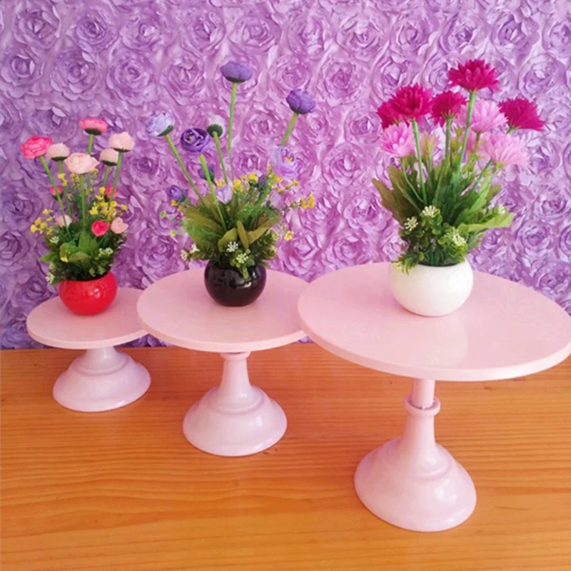 Metal Round Cake Decoration Stand Pedestal Dessert Holder Wedding Party Birthday Cake Stand