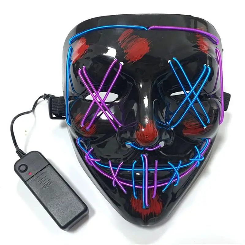 Hot Selling Neon Party Decoration LED Rave Halloween party supplies Luminous Masks