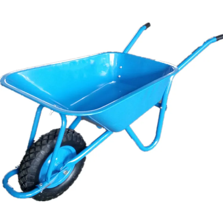 WB3800 Plastic tray Wheel Barrow Wheelbarrow with Solid Wheel 65L bucket 120kg load