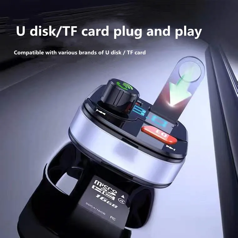 Car 3.1A dual USB charger EQ car BT5.0 Bluetooth MP3 player FM transmitter