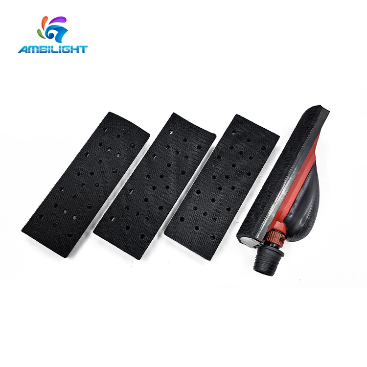 70x198mm Interchangeable Porous Vel Cro Flock Backing Sanding Block Dust-Free Vacuum Hand Tool Kit