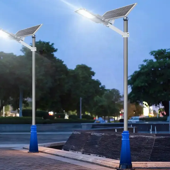 HOT Solar Panel Street Light integration Solar Pole Lamp with Remote Control Dusk to Dawn Waterproof Outdoor Solar Street Light