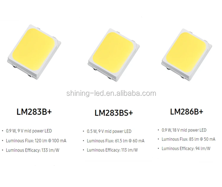 High Luminous Original Samsung Mid Power White 2835 SMD LED Chip LM281B+ Pro LM281B+ LM281BA+ LM282B+ LM283B+ LM283BS+ LM286B+
