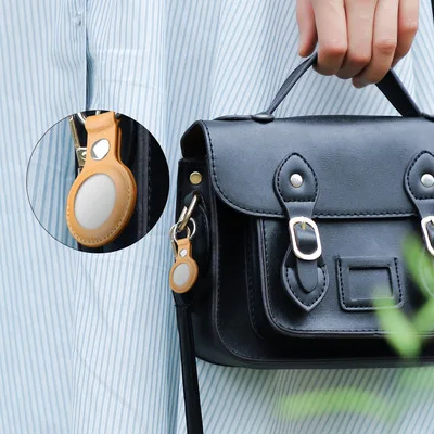 
Leather Protective Cover Case For Airtag Case Anti-lost Cover Case For Airtags 