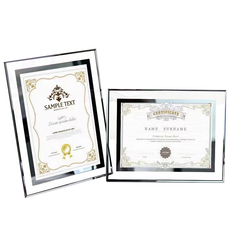 Excellent Sublimation Blank A4 Mirror Wall Glass Picture Photo Home Decor clear Frame Glasses