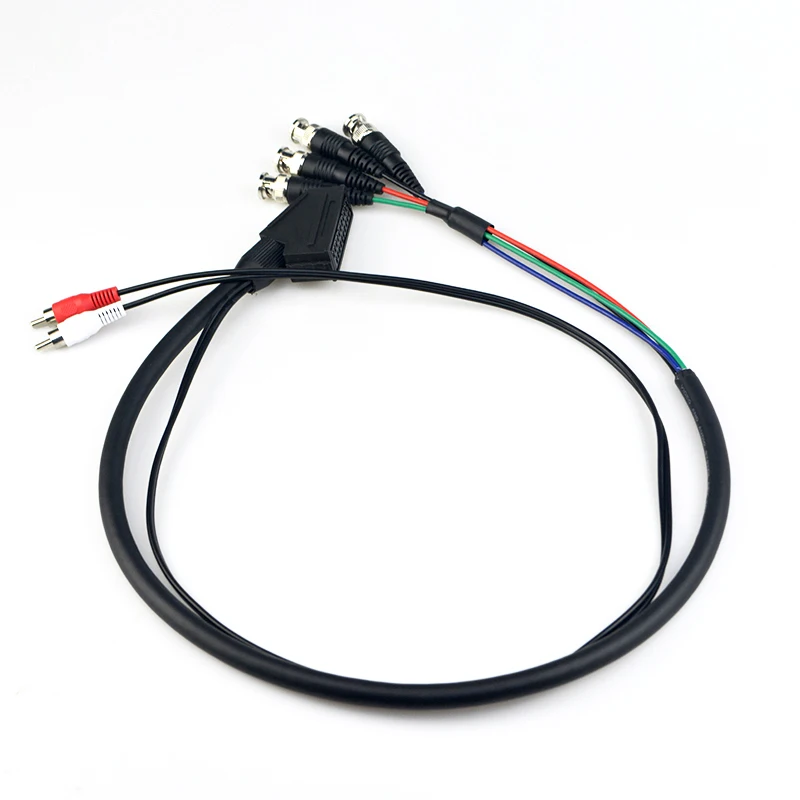 Custom female 21pin 20pin Scart  to RCA BNC adapter cable