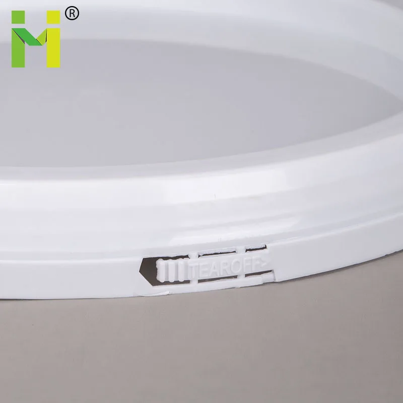 15 litre food grade plastic bucket 15L plastic pail with tear tab lid with metal handle