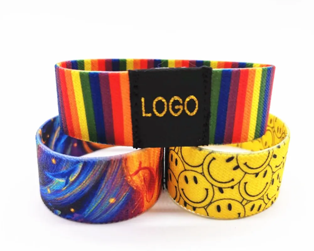 2021 Wholesale custom sport sublimation Expo Dubai adjustable fabric rfid wristband