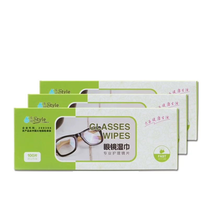 
Glasses Wipes quick-drying sterilization Wipes independent packaging 100 pieces 3D Glasses Wipes 