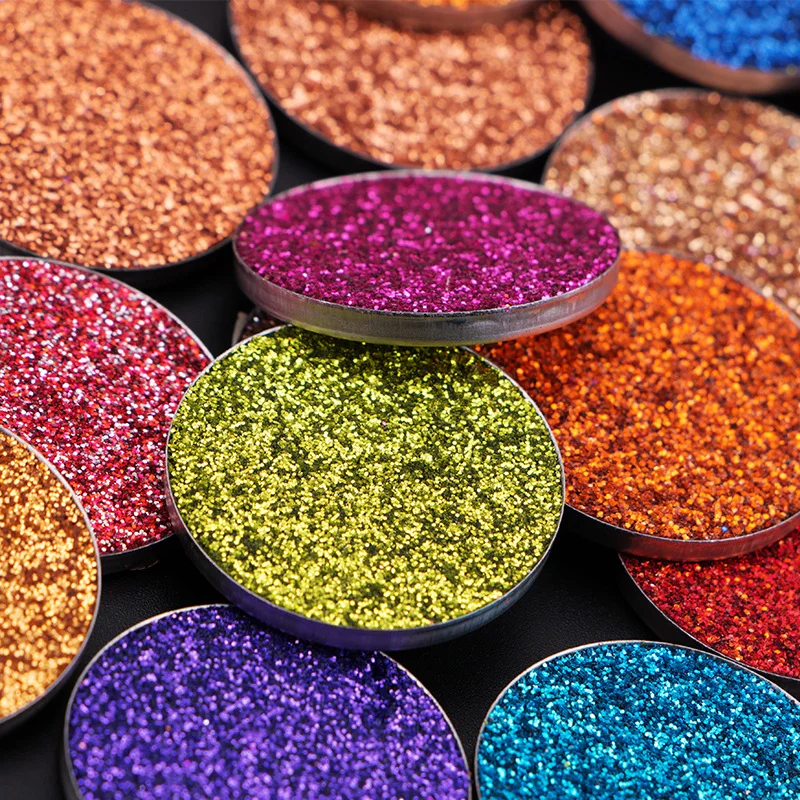 OEM Pressed Makeup Vegan single glitter EyeShadow Pressed Power Eye Shadow Single Shimmer Glitter Eyeshadow