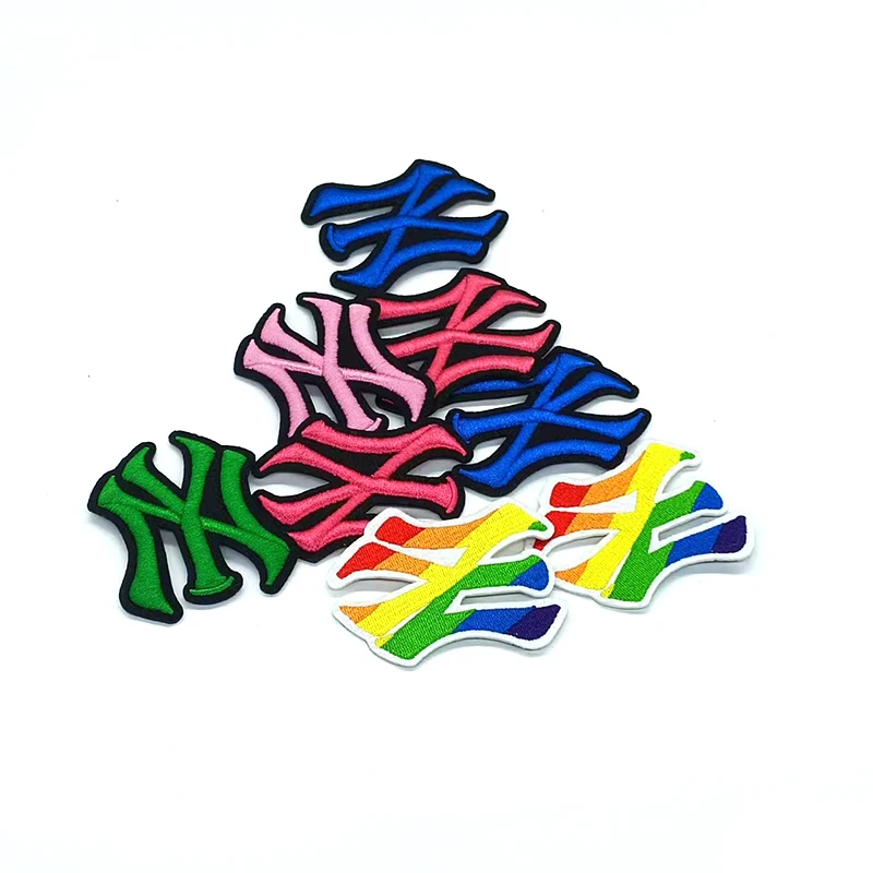 Good Quality Sew On Manufacturer Tan Chenille Letter Patch Embroidered Patch For Polo T-shirt