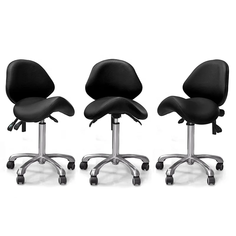Anteeth Beauty Salon Saddle Chair PVC Leather Ergonomic Design Dental Stool Adjustment Saddle Chair