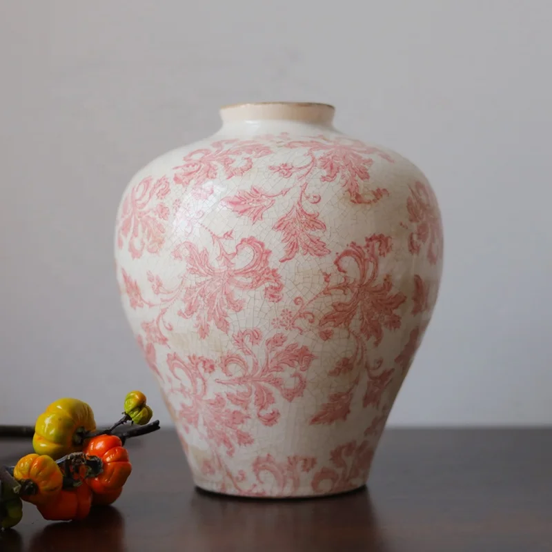 High Quality Table Pink Small Round Flower China Ceramic Vase for Hotel Home Wedding Christmas Decoration