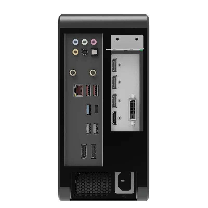 MINI PC ITX aluminum alloy chassis 4.0 graphics card extension cable 1U power supply acrylic side transparent cover DIY chassis