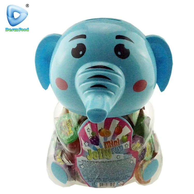 Китай, оптовая продажа, банка с животными, мини-чашка, конфеты с фруктами, желе