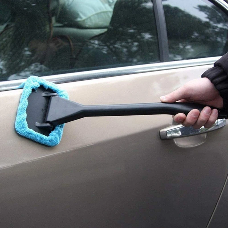 SS25 Car Window Cleaner Brush Windshield Wiper Microfiber Wiper Cleaner Cleaning Brush Auto Cleaning Wash Tool With Long Handle