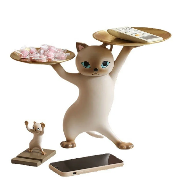 Creative Puppy Tray Kitten Personalized Storage Tray Home Decoration Porch Storage Advanced Tray Cat