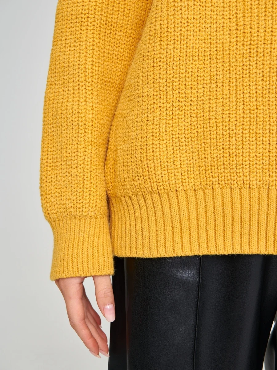 Women oversized Sweater crew neck Long Sleeve Knitted Pullover Loose Casual Jumper Tops Cropped Sweater