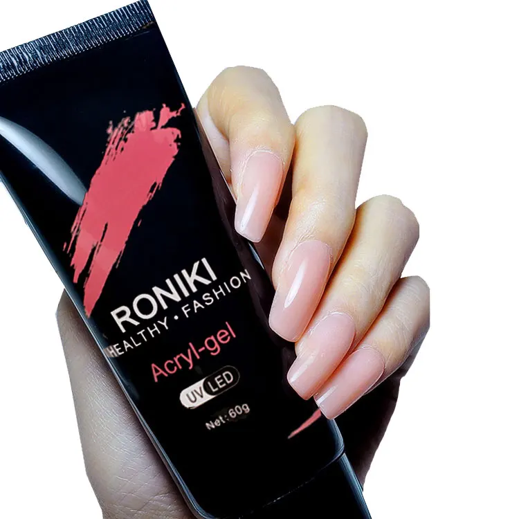 RONIKI Poly Extension Gel for Nail 30g Nude Pink Acrylic Gel Trendy Nail Art Design Nail Extension Gel Easy DIY at Home