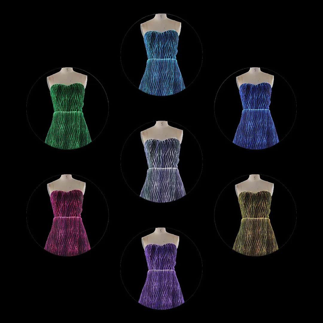 LED Light girls Ballet Dress fiber optic luminous fabrics dress