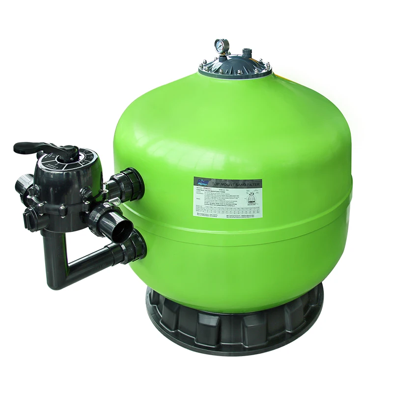 Pikes New Sand Filter Fluorescent Green Glossy Surface Wholesale Swimming Pool Filtration Fiberglass Sand Filter