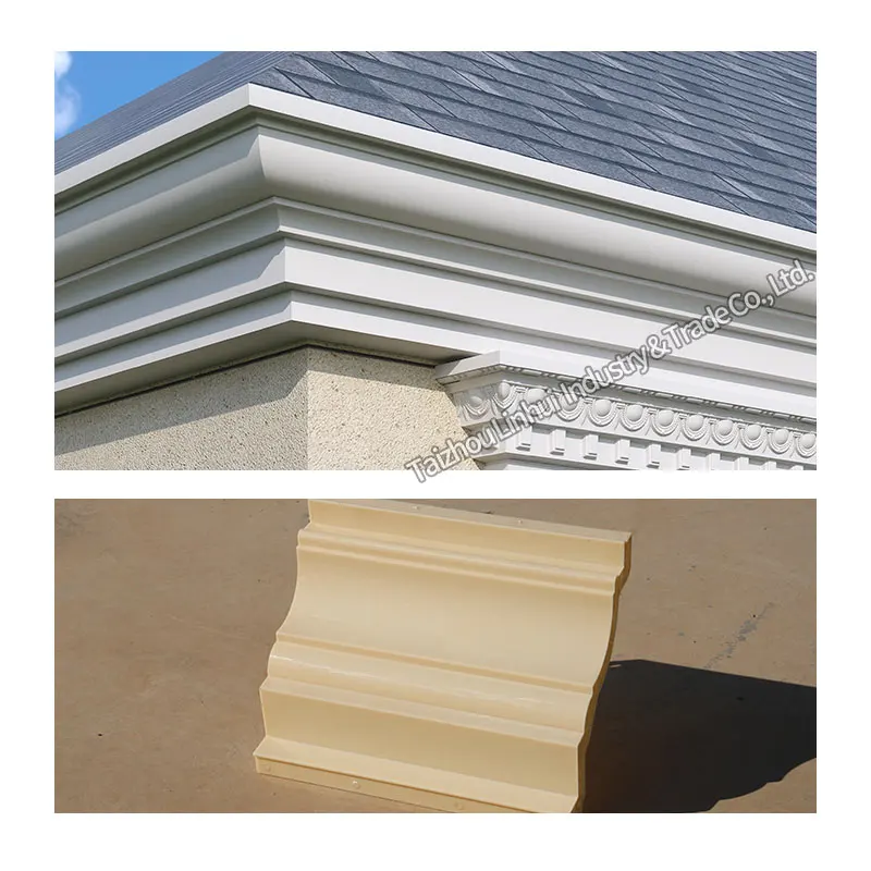 Factory Sale High end concrete roof molds plastic cast in place decorative Line Moldings Eave cement cornice Construction moulds