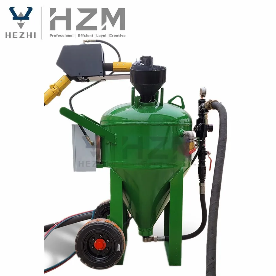 DB225Dustless Mobile Pressure Wet Blast Pot Sand Blasting Tank Portable Water Blaster