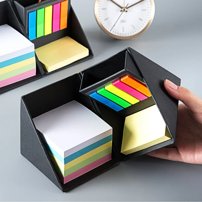 Desktop Office Use Self Adhesive Sticker Reminder Notes Foldable Square Cube Paper Sticky Note Custom