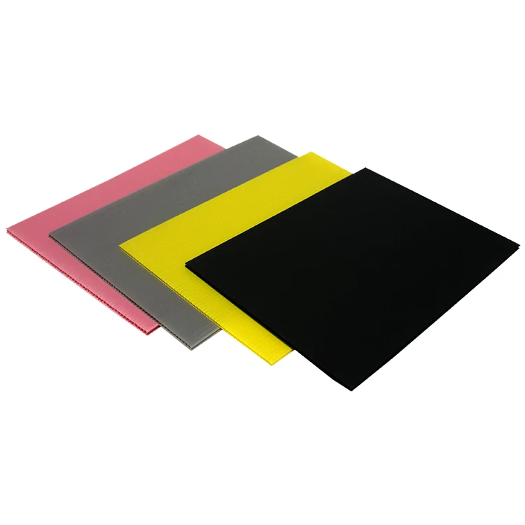 China manufacturers 2mm 3mm 4mm 5mm Black Corflute/Correx Corrugated Polypropylene Hollow Board Sheet
