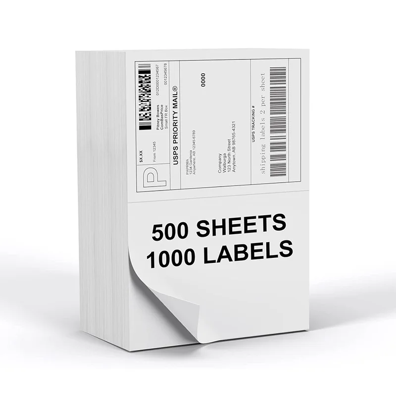 Adhesive UV Printing Label Sticker Paper A4 Sticker Size 6 Labels Per Sheet Or 30 Labels A4 Sheet For Laser/Inkjet Printer
