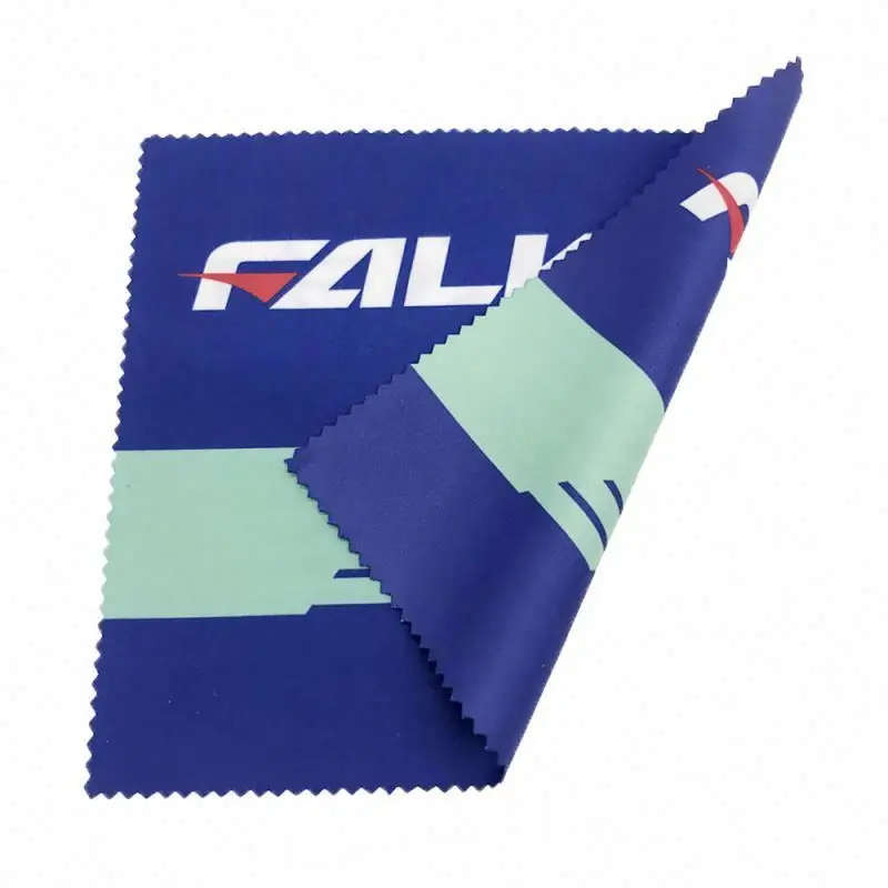 Wholesale White Custom Logo Size  Eyeglasses 15X15Cm Microfiber 100%Polyester Eye Glasses Cleaning Cloth