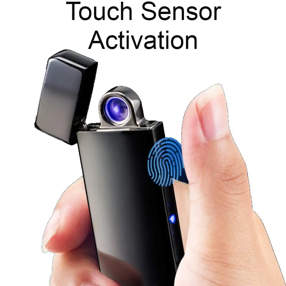 Usb Charging Plasma Arc Encendedor Rechargeable Usb Lighters Slim Electric Usb Lighter Keychain Liter for Smoking