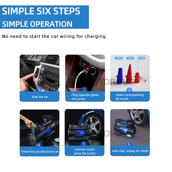 Auto  air compressor  car compressor dc12V  Mini Car Tyre Electric Portable Air Pump