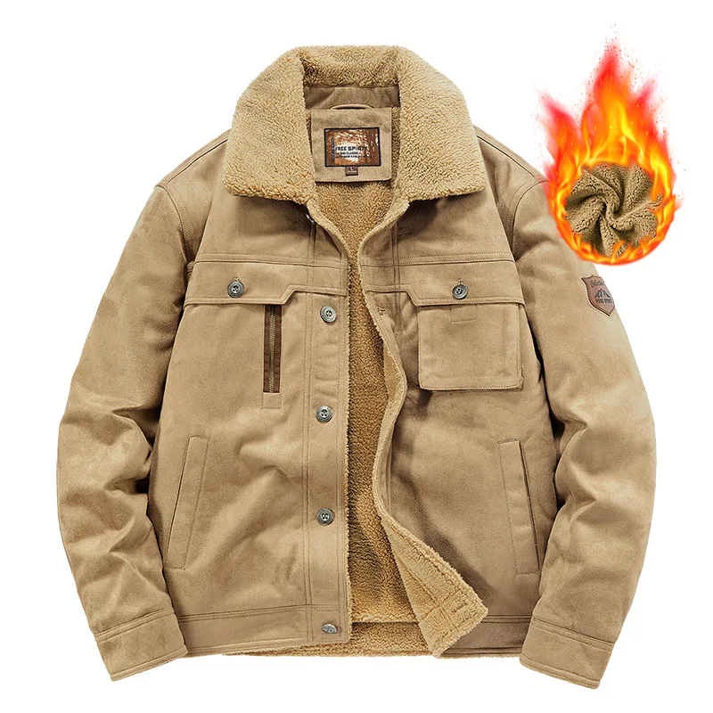Hot Selling Wholesale 2024 Winter Fashion Men Casual Fleece Warm Parkas Plus Size 5XL Jackets Outwear Thick Coats