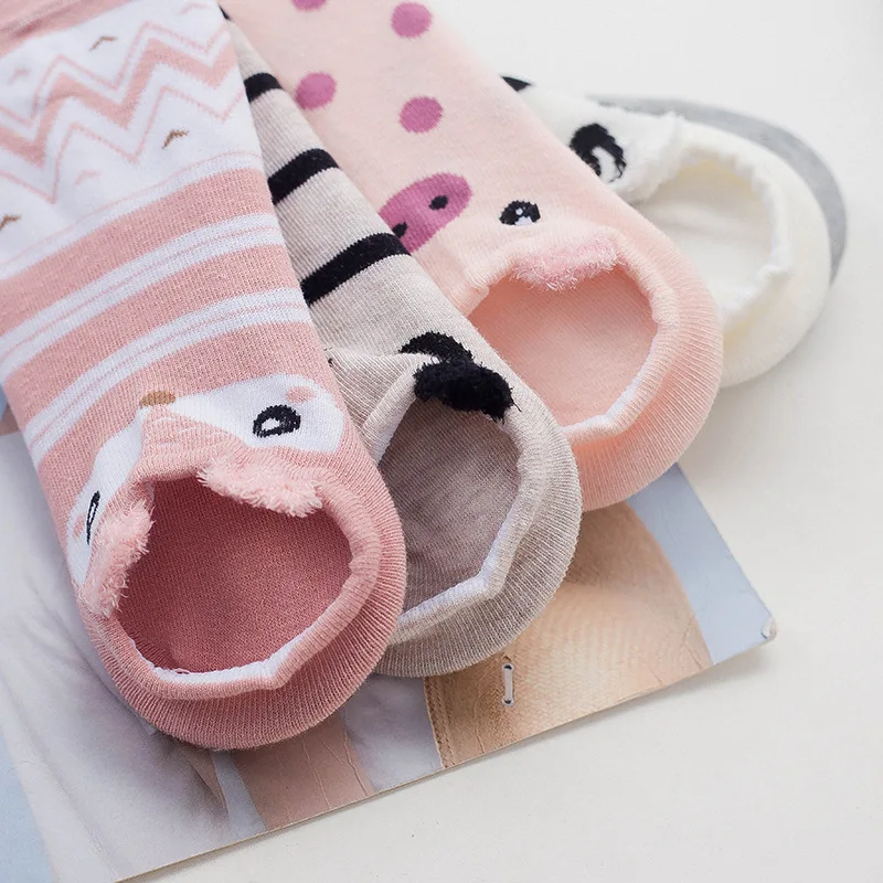 Wholesale Many Design Girls Cute  Animal Ears Ankle Socks Cartoon for Lady Cotton Women