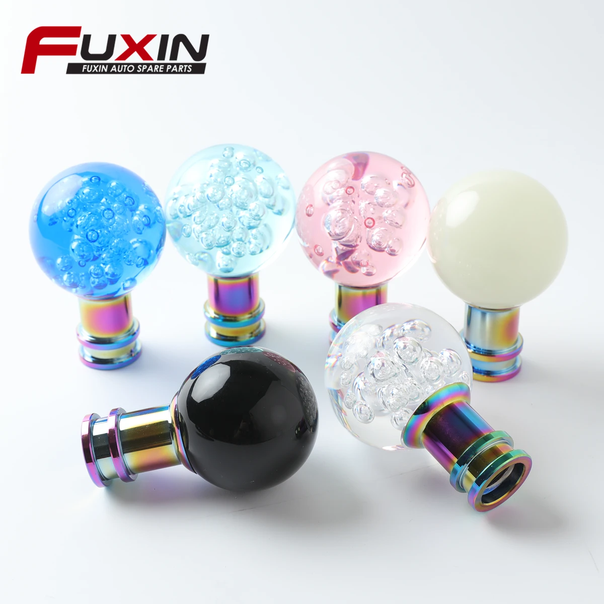 automatic car universal manual Gear Shifter adapter Stick acrylic ball Crystal luminousTransparent Bubble pink gear Shift Knob