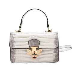 Factory Famous Designer Branded Bee Purse 2023 Trendy Lady High Quality Stone Pattern Luxury Purse Handbag