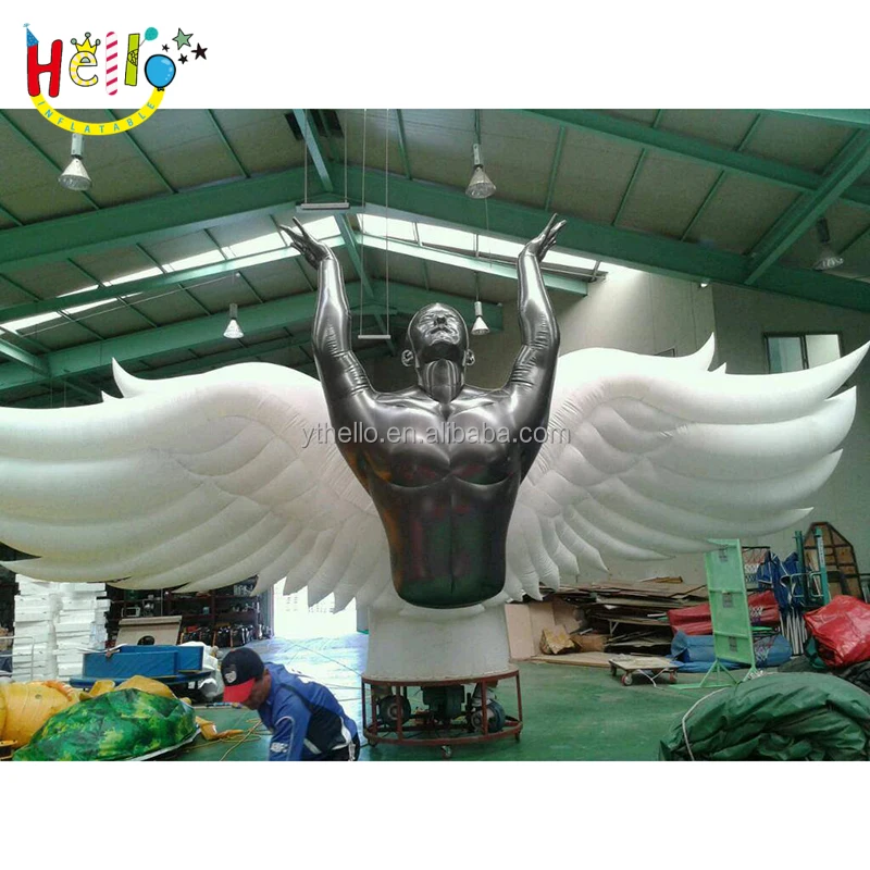 inflatable white angel wings costume for stage performance dancing show