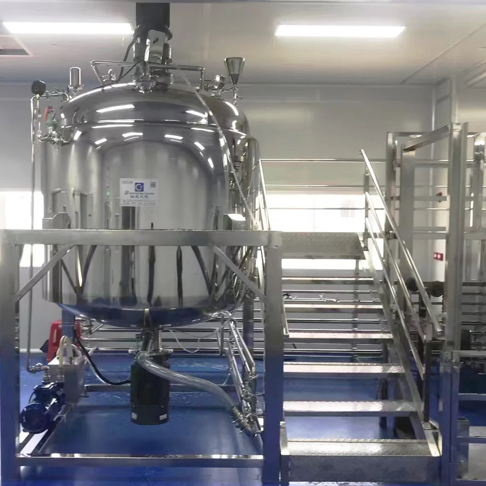 GuangZhou Vacuum Emulsifying Machine Vacuum Homogenizing Emulsification Blender Mixer Tank for Cosmetic Cream