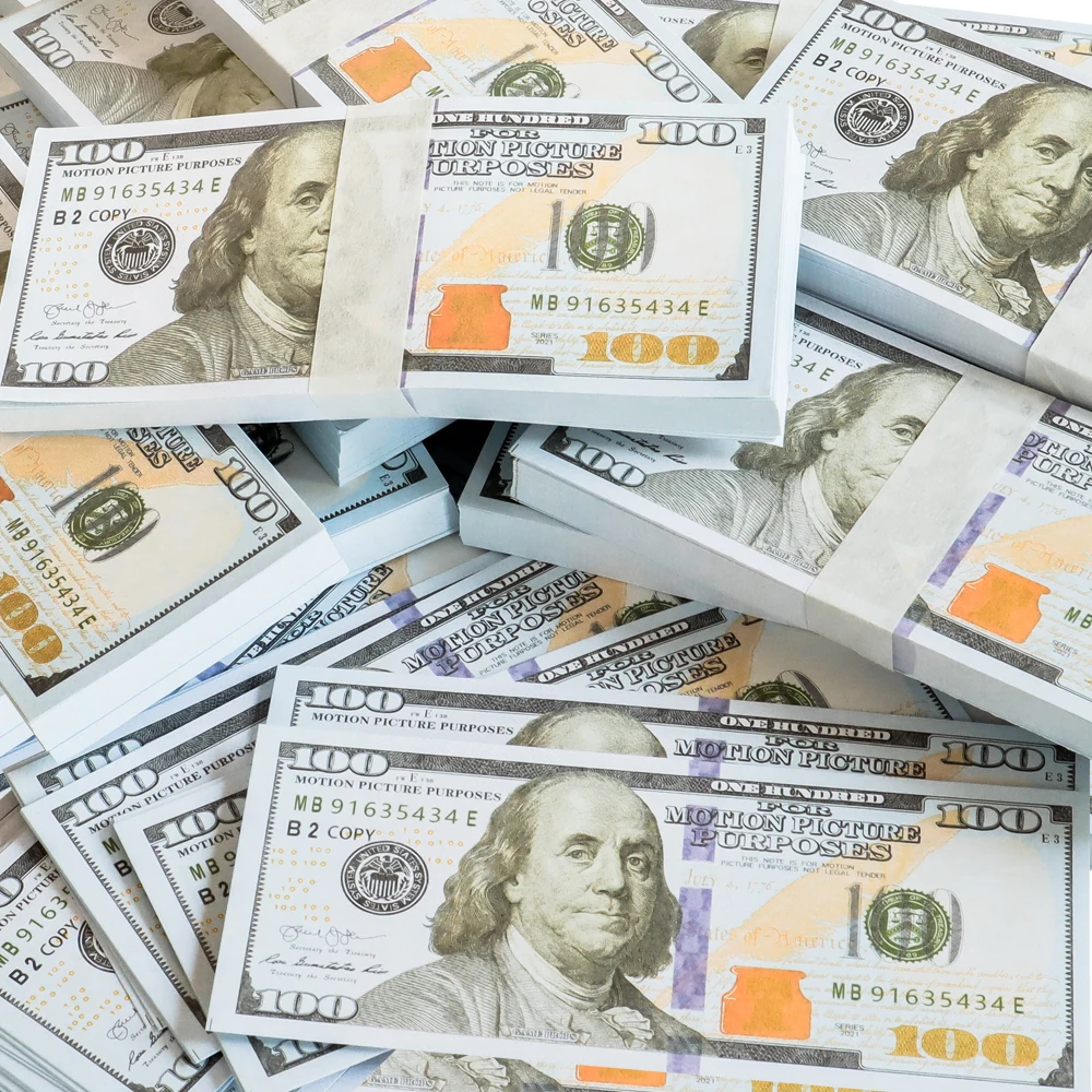 High Quality 100pcs Prop Money 100 Dollar Paper Bills Realistic Prop Money Banknote For Party Movie