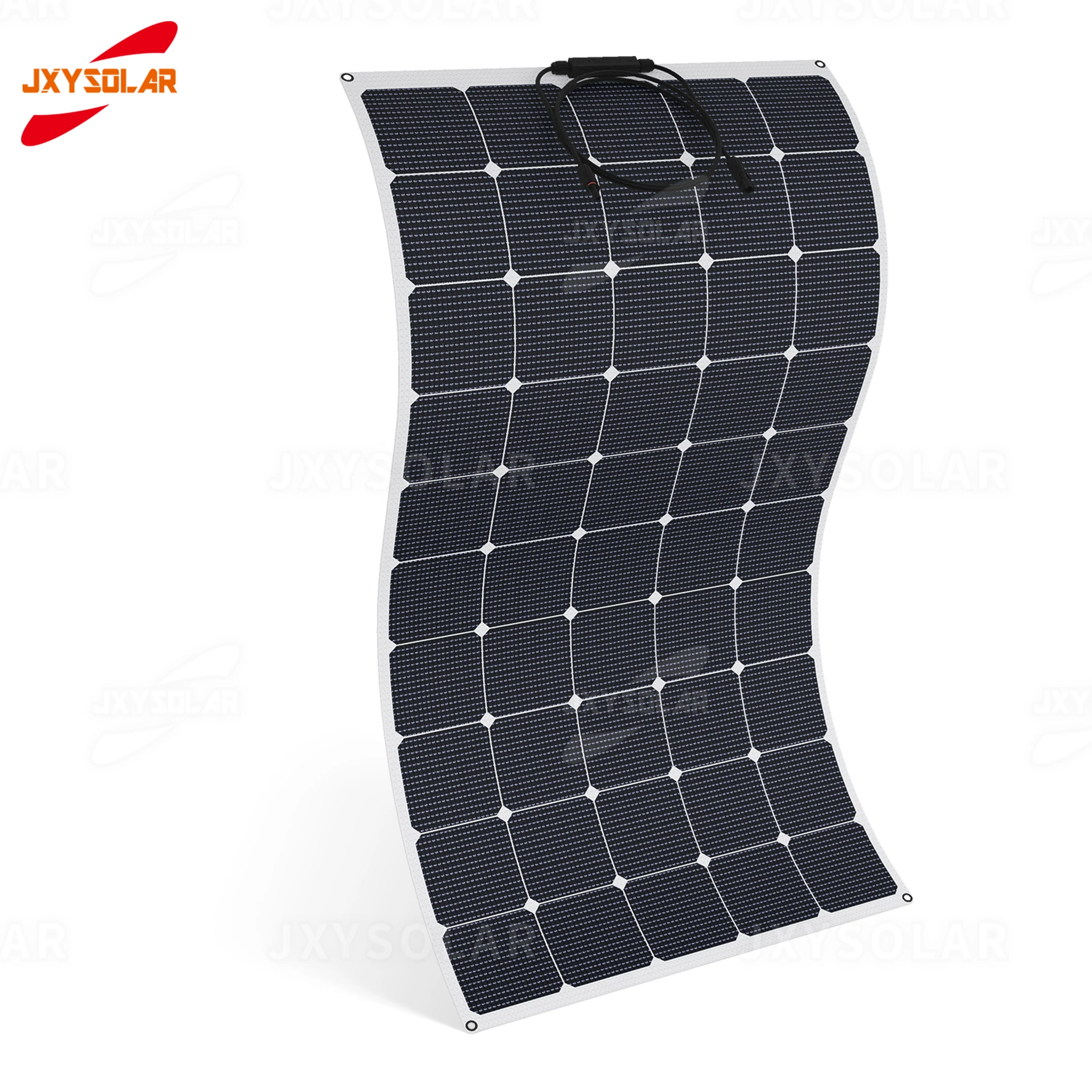 
New Style Gridding Surface 170W 28.5V ETFE Salt Spray Corrosion Resistance Sunpower Semi Flexible Solar Panel For Marine 