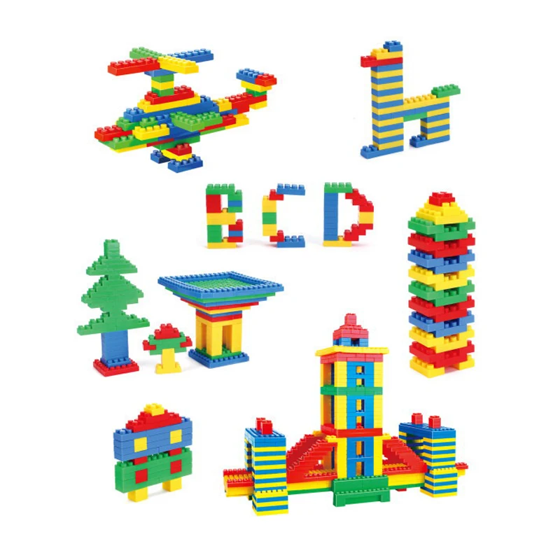 Kids educational plastic building blocks toys high quality colorful diy mini building blocks set