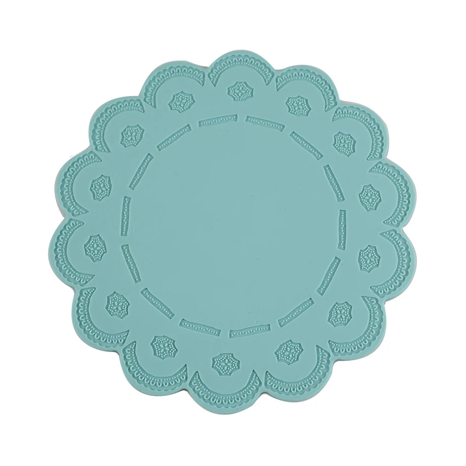 Custom Molding Coaster Resin Molds Silicone Round Coaster Set For Cup Table Decorate Silicone Drink Coaster pads