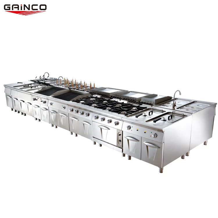 wholesale commercial kitchen equipment tops gas cooking range 4 burner with oven cookers