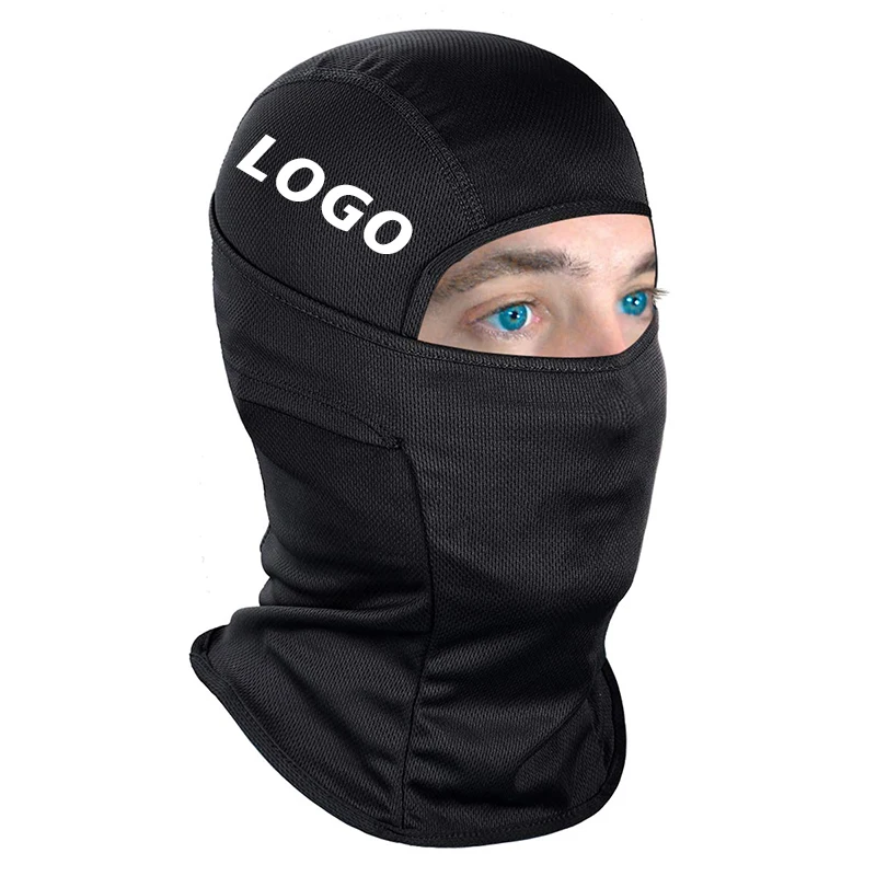 Wholesale Custom Full Face Mask Embroidery Knit Neon Balaclavas On Hole Custom Face Ski Mask For Men Women Motorcycle Running