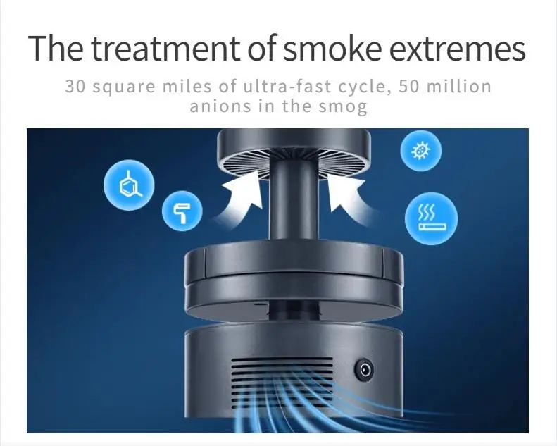 Amazon hot selling magnetic levitation wireless fast charging decompress and remove second-hand smoke cigar ashtray