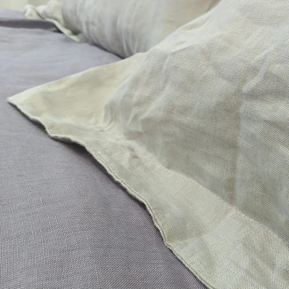 280cm Wide Width Plain Dyed French 100 Washed Pure Linen Fabric for Curtain Bedding Set